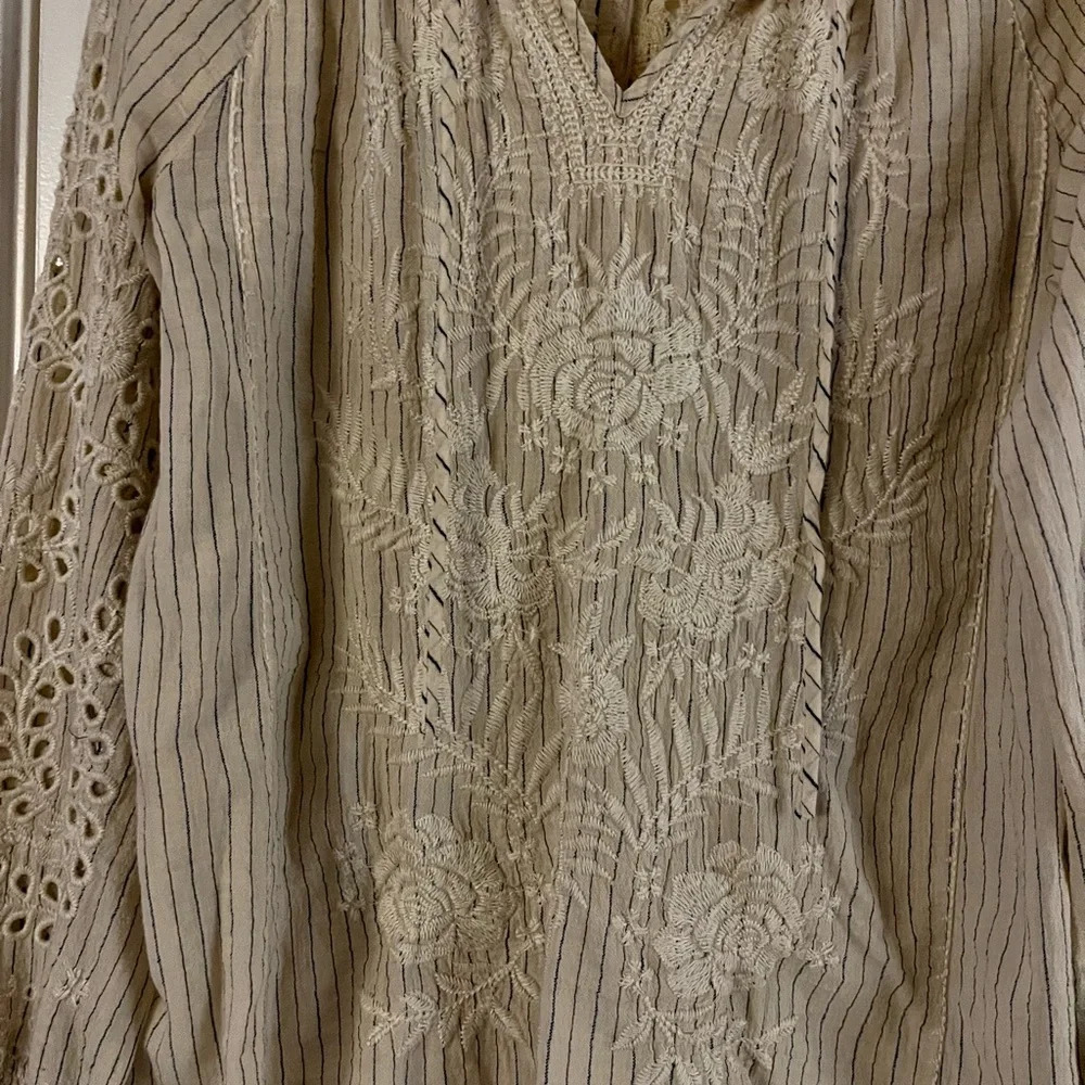 Johnny Was Ivory Marrakesh Embroidered Blouse - Picture 3 of 11